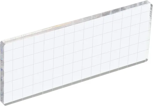 Vista 15 de PATIKIL Bloque de sello acrílico de 2 x 2 pulgadas, bloque de estampado transparente con líneas de cuadrícula, bloques de montaje decorativos