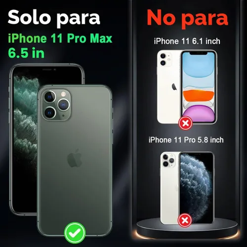 Vista 2 de Miqala Funda para iPhone 11 Pro Max, que brilla en la oscuridad, tres capas, resistente, a prueba de golpes, protección de cuerpo completo Mariposa