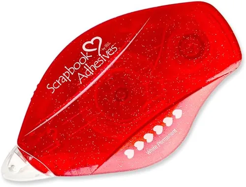Vista 2 de SCRAPBOOK ADHESIVES BY 3L E-Z Runner Hearts Dispensador recargable, color blanco