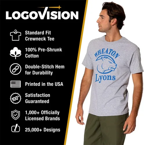 Vista 75 de LOGOVISION Official Collegiate One Color Distressed Logo Short Sleeve for Men & Women T Shirt Collection 3