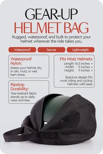Vista 2 de HORZE Ecuestre Bicicleta Montar Fácil de Llevar Casco De Nylon Impermeable Caso