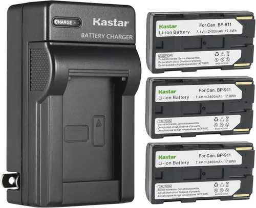 Vista 6 de Kastar Reemplazo del cargador de batería de pared de CA para Canon BP-911 BP-911K BP-914 BP-915, BP-930 BP-935, BP-925, BP-945 BP-950 BP-950G