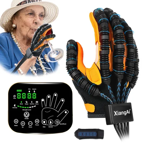 Vista 12 de Guantes robot de rehabilitación XiangAi para recuperación de hemiplejia y accidente cerebrovascular de la mano, guante robótico de rehabilitación