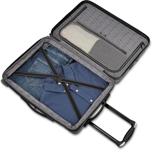Vista 3 de Samsonite Omni 2 - Equipaje rígido extensible con ruedas giratorias, Plateado (Arctic Silver)