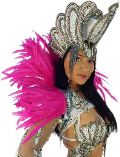 Vista 3 de ZUCKER Collar de plumas de carnaval, accesorio de disfraz