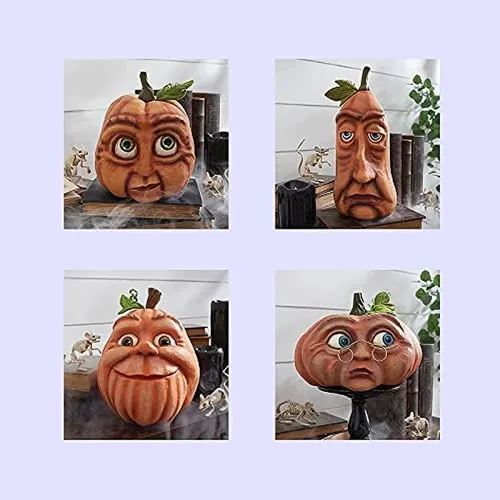 Vista 5 de Decoraciones expresivas de Halloween familiares de calabaza, farol de calabaza, accesorios para casa encantada, bar y fiesta