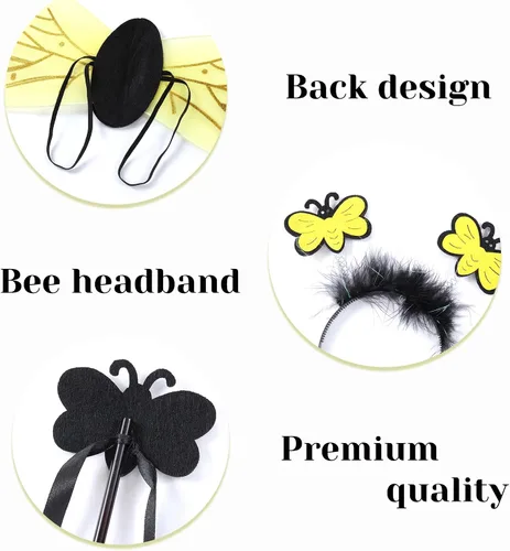 Vista 4 de Seawhisper Princess Girls Dress Up Trunk Clothes for Kids Toddler Pretend Play Ladybug Bee Butterfly Costume Accessories