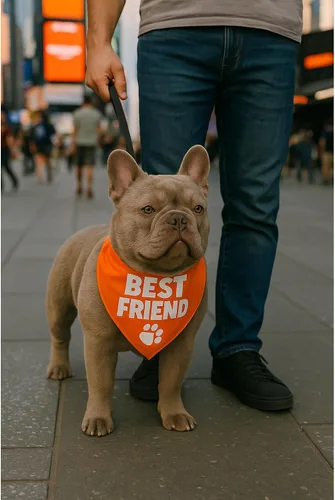 Vista 6 de Parisian Pet Bandanas naranjas para perros – Bandana ajustable para cachorros – Accesorios para perros para niños y niñas – Pañuelo para perros Best