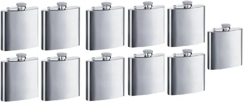 Vista 12 de Gifts Infinity - Petaca de acero inoxidable de 8 onzas, personalizable para padrino de bodas y dama de honor, grabada, Plateado