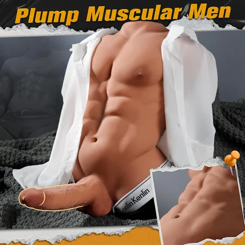 Vista 8 de Isskis Muñeca Sexual Masculina Grande de 24 Libras con Consolador Flexible para Mujeres, Polla Enorme Realista 3D de 6.8 Pulgadas, Muñecas Sexuales