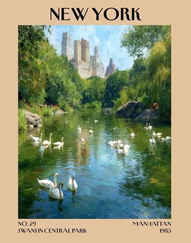 Vista 16 de K&L DESIGN CO. Impresión artística retro vintage de Nueva York, póster sin marco de 11 x 14 pulgadas, recuerdos de la ciudad de Nueva York, bonita