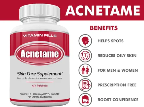 Vista 7 de Acnetame Píldoras para el acné, paquete de 2 120 píldoras, suplementos vitamínicos para brotes de acné, tabletas hormonales para eliminar la piel
