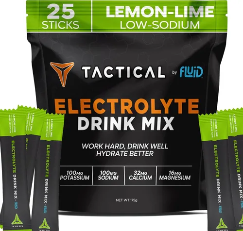 Vista 9 de Fluid Tactical - Polvo de electrolitos de 25 unidades Ponche de frutas Mezcla de bebida lista para viajar Rehidratación extrema