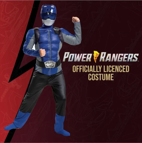 Vista 5 de Disfraz clásico de Blue Ranger Beast Morphers