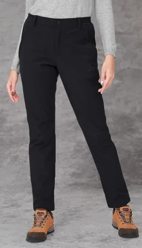 Vista 6 de CAMEL CROWN Pantalones impermeables con forro polar Softshell para mujer, cálidos, resistentes al viento, para esquí, nieve, senderismo, caza