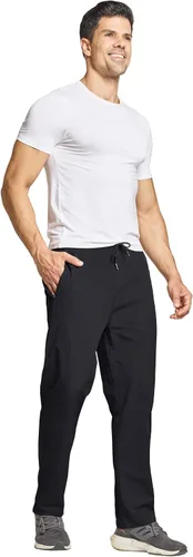 Vista 2 de Tansozer Men's Sweatpants Zipper Pockets Hiking Pants Lightweight Quick Dry for Athletic Jogging Workout Running Gym Travel