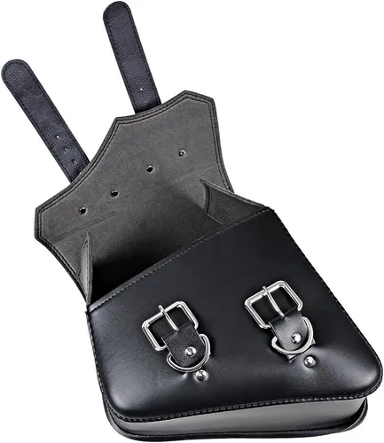 Vista 8 de Astra Depot Compatible con Harley Sportster XL883 XL1200 Alforja Solo con Brazo Oscilante de Cuero PU Negro (Izquierda y Derecha)
