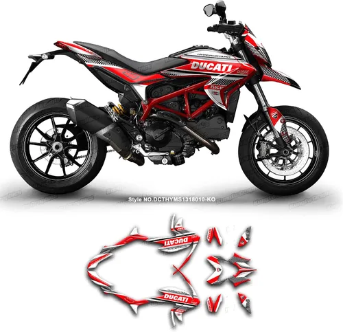 Vista 23 de Kit de adhesivos personalizados para Hypermotard Hyperstrada 821 2013 2014 2015 2016, DCTHYMS1318003-KO