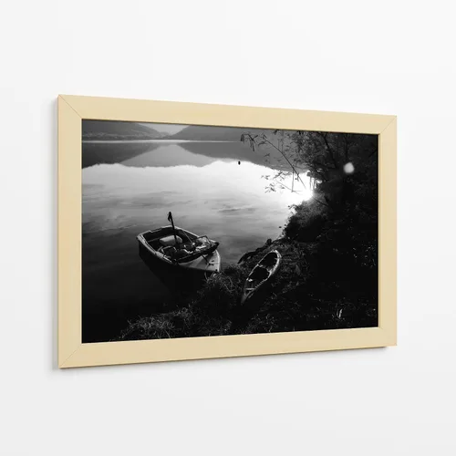 Vista 11 de Canvas Lab Bote BW by HCTR 12 x 8 in Canvas Print Wall Art Black and White Wall Decor for Bedroom, Living Room or Office