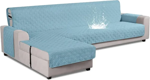 Vista 26 de VANSOFY Fundas de Sofá Seccional Mejoradas 100% Impermeables en Forma de L Funda Reversible para Chaise Lounge Funda Protectora de Sofá Seccional