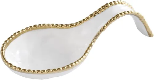 Vista 7 de Pampa Bay Golden Salerno - Cuchara de porcelana chapada en titanio (plata)