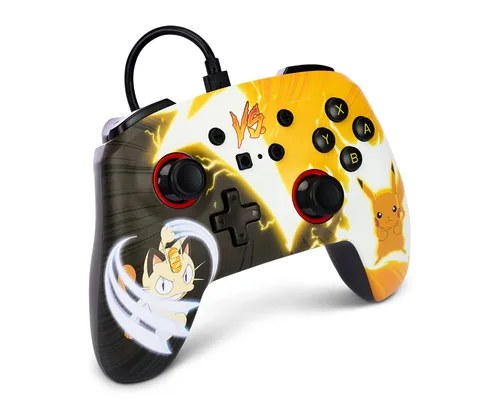 Vista 3 de PowerA Enhanced Wired Controller for Nintendo Switch - Pokémon Pikachu vs. Meowth