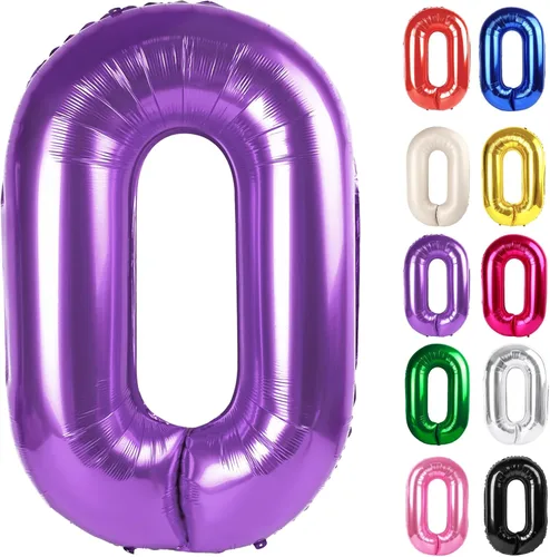 Vista 33 de Globo negro del número 0 de 40 pulgadas – globo número 0, decoraciones
