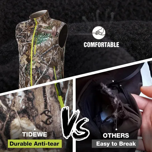 Vista 4 de TIDEWE Chaleco térmico ligero para mujer con batería para cazarsenderismo