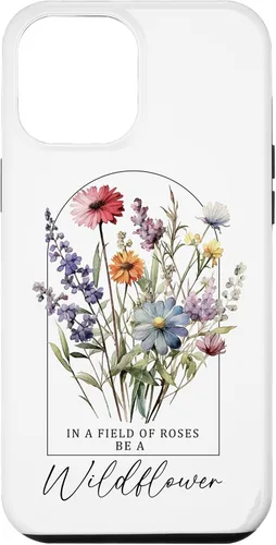 Vista 10 de Funda para iPhone 12 mini In A Field Of Roses Be A Wildflower Vintage Flower & Quotes Case