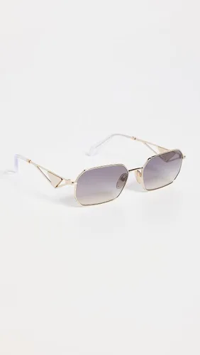 Vista 2 de Prada Gafas de sol rectangulares con logotipo triangular para mujer