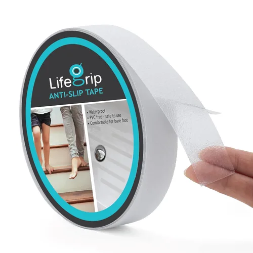 Vista 12 de LifeGrip - Cinta antideslizante transparente, de 1 pulgada por 17 pies, cinta de agarre de tracción antideslizante para bañeras, barcos, escaleras