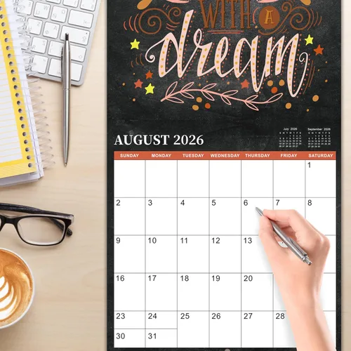 Vista 7 de Calendario 2026-2027 – Calendario de pared 2026-2027, julio 2026 – diciembre 2027, 12 x 24 pulgadas (abierto), calendario de pared de 18 meses