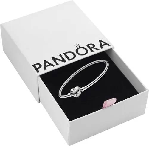 Vista 2 de Pandora Jewelry Bangle Sterling Silver Bracelet, With Gift Box