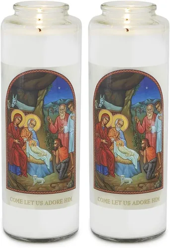 Vista 7 de Root Velas de oración de vidrio transparente Devocional de 7 días de oración, 1 unidad, ángel de la guarda