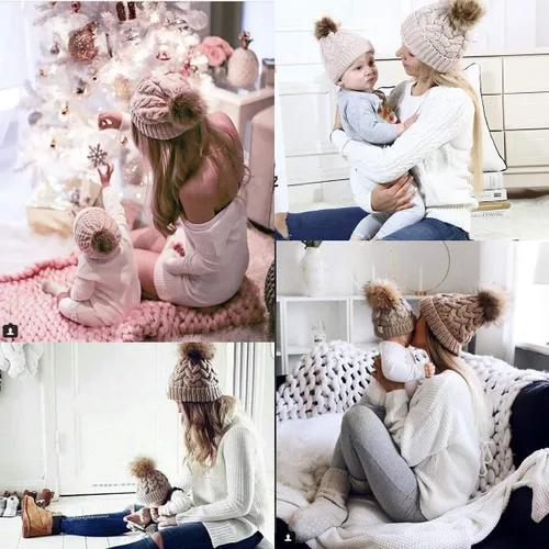 Vista 7 de DANMY Gorro para bebé, recién nacido, para invierno, cálido, para niños y niñas, gorro cálido de invierno