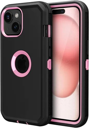 Vista 18 de Jiunai Funda para iPhone 14 Plus a Prueba de Golpes Antipolvo Protección de Servicio Pesado Protectora Antiarañazos de Doble Capa Resistente Rugosa