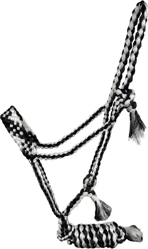 Vista 3 de Showman Cinta de nailon tejido halter con correa extraíble de 8 pies