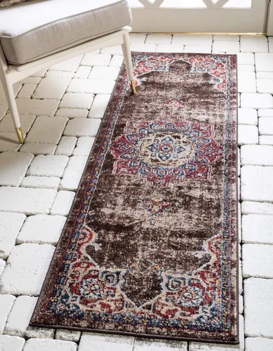 Vista 34 de Único Loom - Alfombra de la colección Utopia con estampado botánico vintage, tonos cálidos