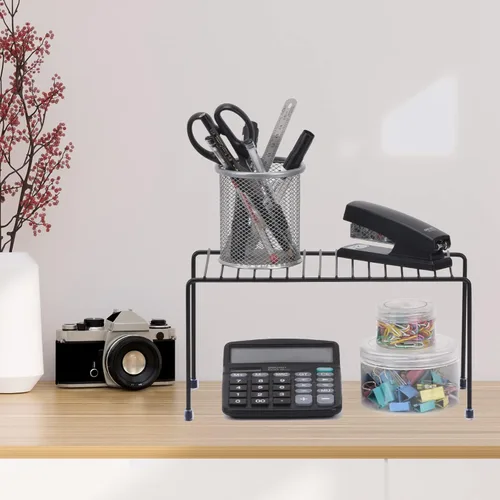 Vista 4 de Estantes de cocina, mini estante de almacenamiento para organización de gabinete, organizador de almacenamiento para cocina, refrigerador, gabinete
