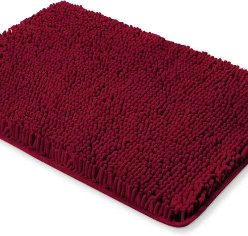 Vista 24 de Yeaban Alfombras pequeñas de baño de felpilla de 12 x 12 pulgadas, absorbentes y lavables, antideslizantes, de felpa y suaves para baño, ducha