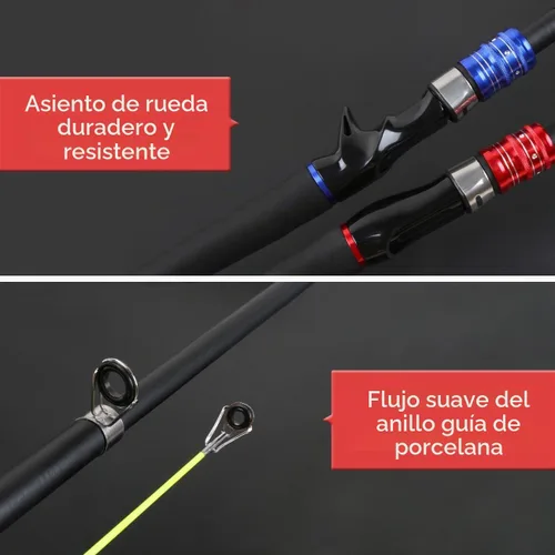 Vista 5 de Caña de pescar telescópica mini poste portátil para agua salada y agua dulce cañas giratorias ligeras y compactas