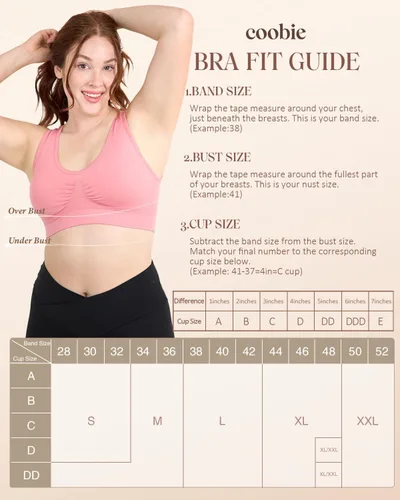 Vista 32 de Coobie Brasier sin costuras de cobertura completa para mujer con acolchado extraíble para mayor comodidad