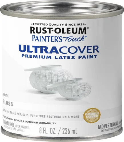 Vista 21 de Rust-Oleum 1976502 Painter's Touch - Pintura de látex, cuarto de galón, negro plano, 32 onzas líquidas, (paquete de 1)