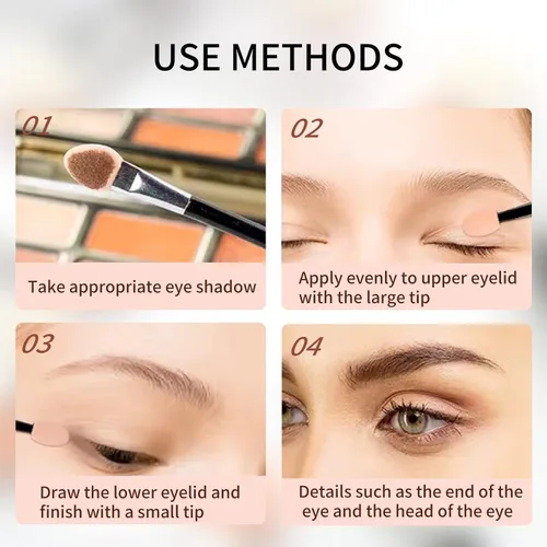 Vista 4 de 30 aplicadores desechables de sombra de ojos de doble cara, brochas profesionales de esponja de doble cabeza, herramienta cosmética de maquillaje
