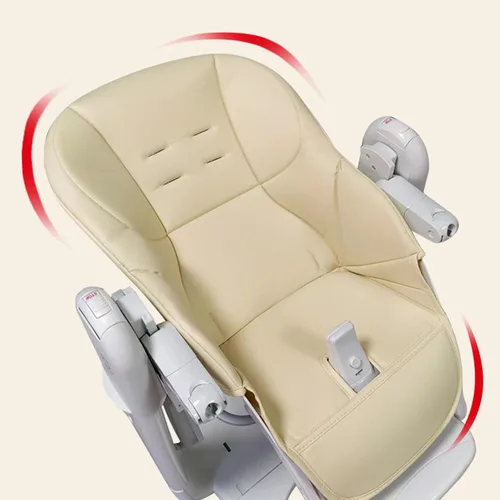Vista 6 de LAFANDE Fundas para silla alta para bebé, cojín para silla de comedor de bebé, cojín transpirable, piel sintética con asiento acolchado para Peg