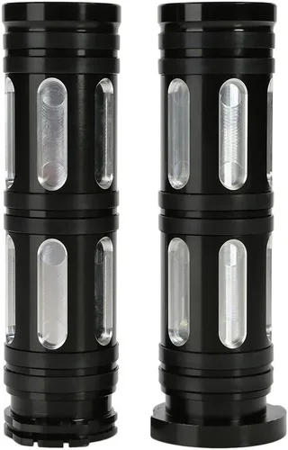 Vista 5 de Manijas de manillar CNC de alta resistencia de 1" para Touring Sportster Dyna Softail V-Rod (negro)