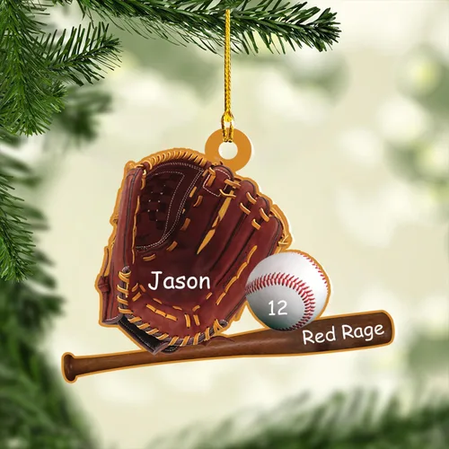 Vista 20 de Personalized Baseball Christmas Ornament Custom Player Gift Decor 25on335