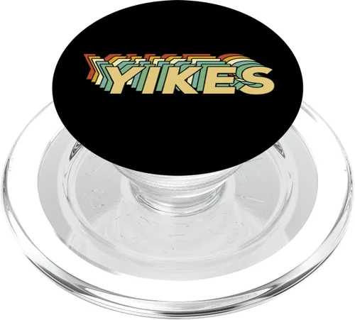 Vista 7 de Yikes Pop-Socket Funny Retro 70s 80s - Regalo de Navidad para cumpleaños, diseño de PopSockets