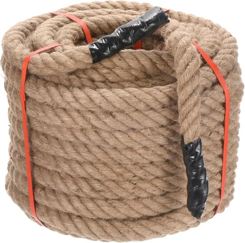 Vista 17 de PATIKIL Cuerda de yute trenzada de 1-1/2 pulgadas x 50 pies, cuerda de yute gruesa natural, cuerda de arpillera para muelles, barandillas