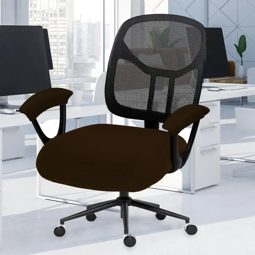 Vista 58 de Fundas elásticas resistentes al agua para sillas de computadora - Protectores lavables para respaldo giratorio y asiento para mascotas - Negro
